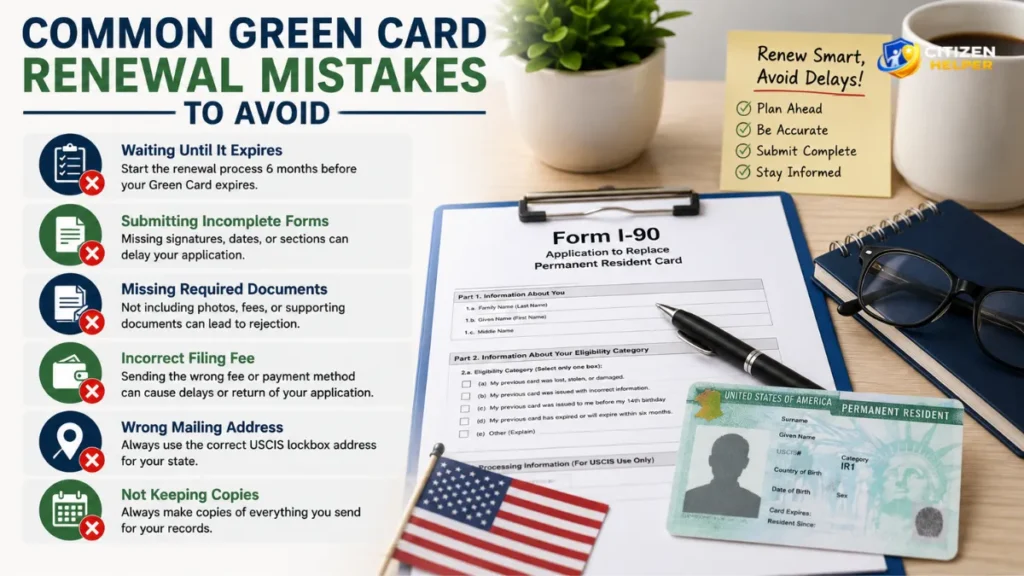 Common Green Card Renewal Mistakes to Avoid