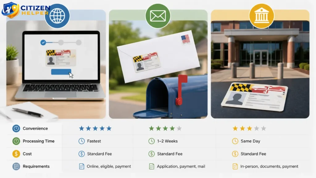 Compare Your Maryland Driver's License Renewal Options