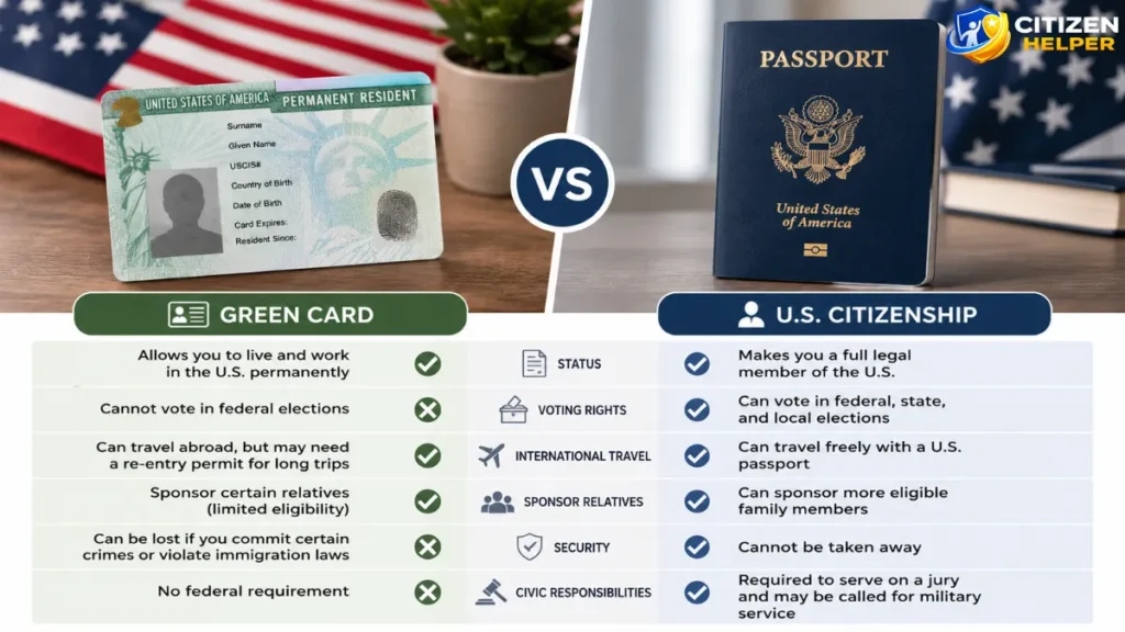 Green Card vs Citizenship: Key Differences
