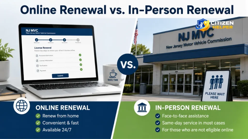 Online Renewal vs. In-Person Renewal