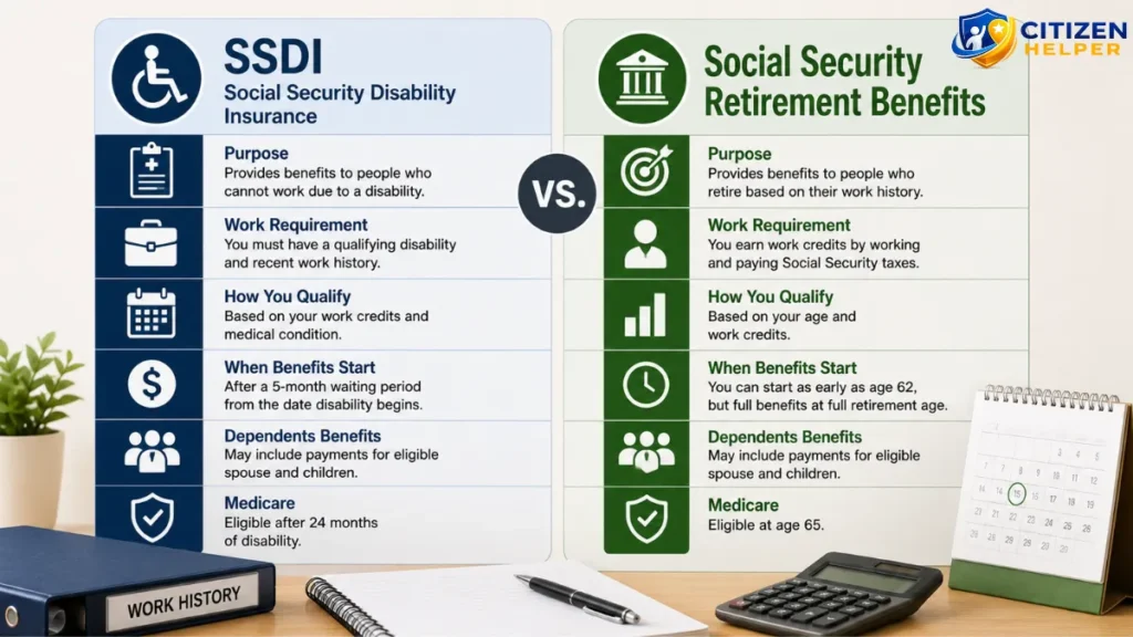 SSDI vs. Social Security Retirement Benefits