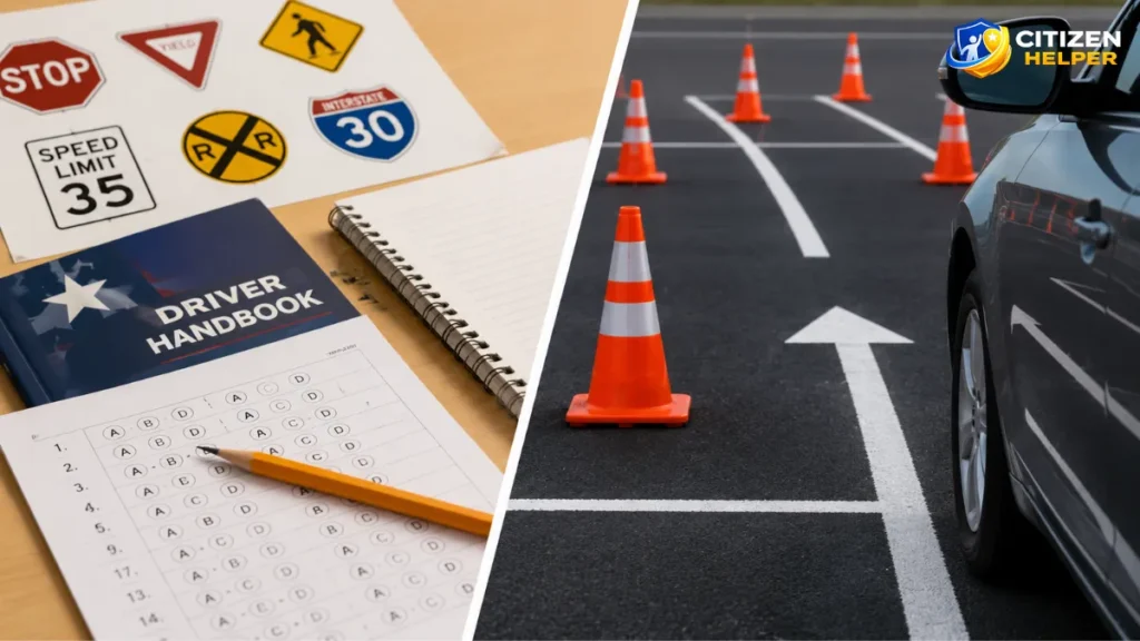 Texas Driver's License Test vs. Road Test